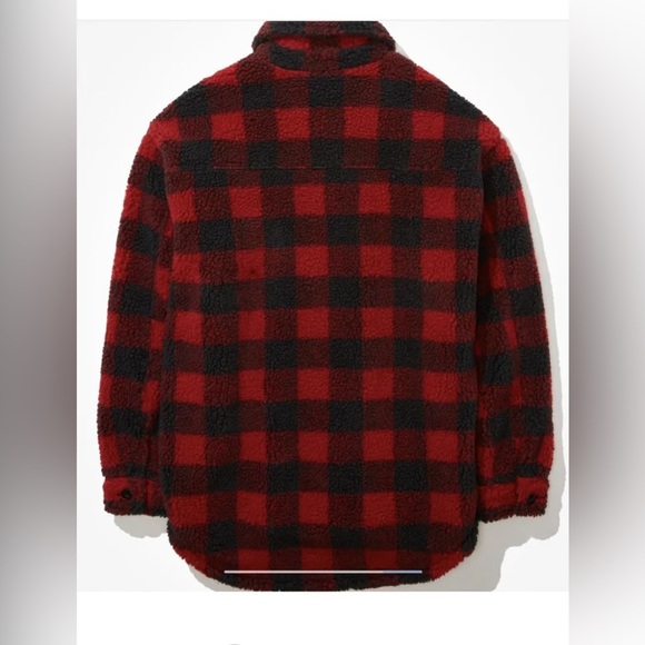 AE Plaid Sherpa Jacket - Picture 2 of 12